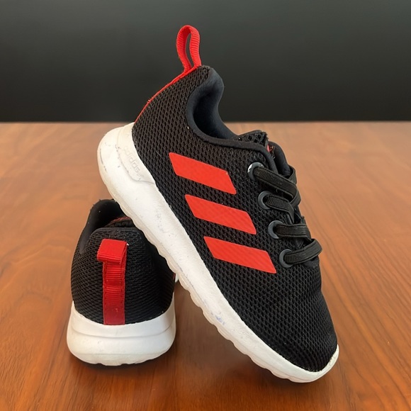 Adidas Lite Racer Boys Size 6, Black and Red, Running Shoes Sneakers - Picture 4 of 9